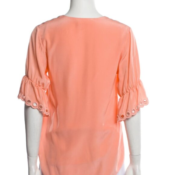Chloe Pink Blouse Women Size XS Silk - Picture 3 of 3